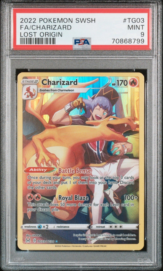 Charizard TG03/TG30 – Lost Origin (EN) – Graded PSA 9